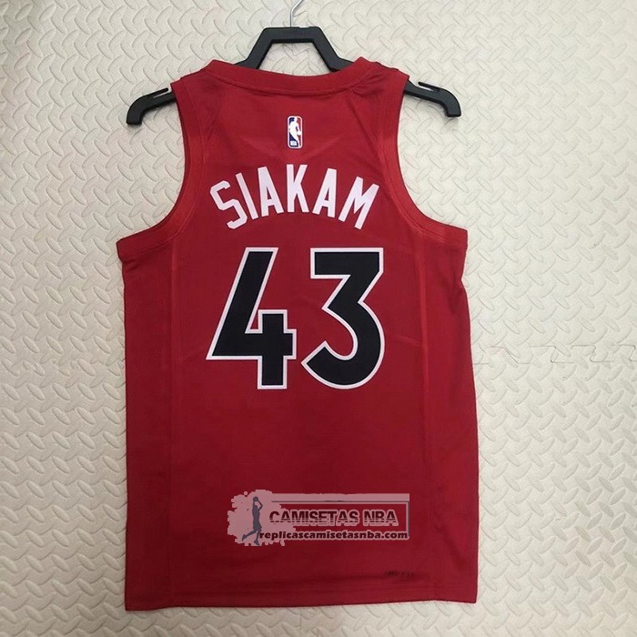 Camiseta Toronto Raptors Pascal Siakam NO 43 Icon 2022-23 Rojo
